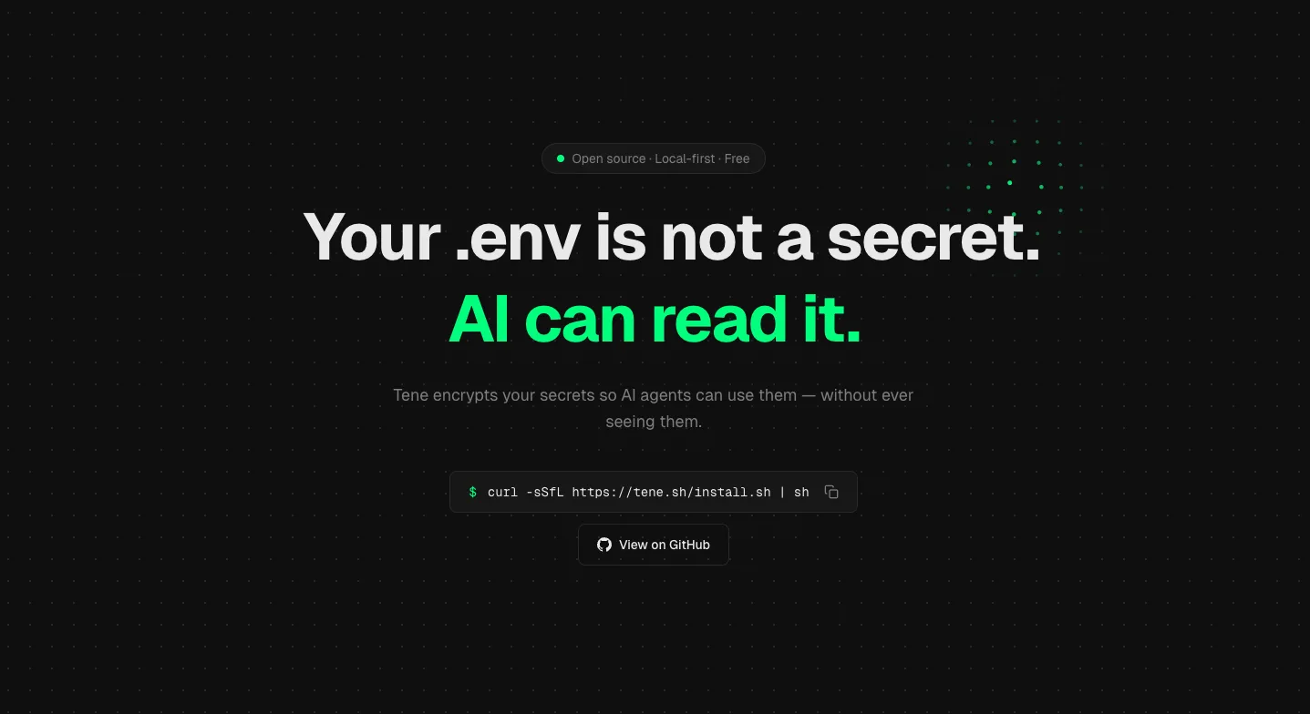 tene — local-first encrypted secret manager CLI